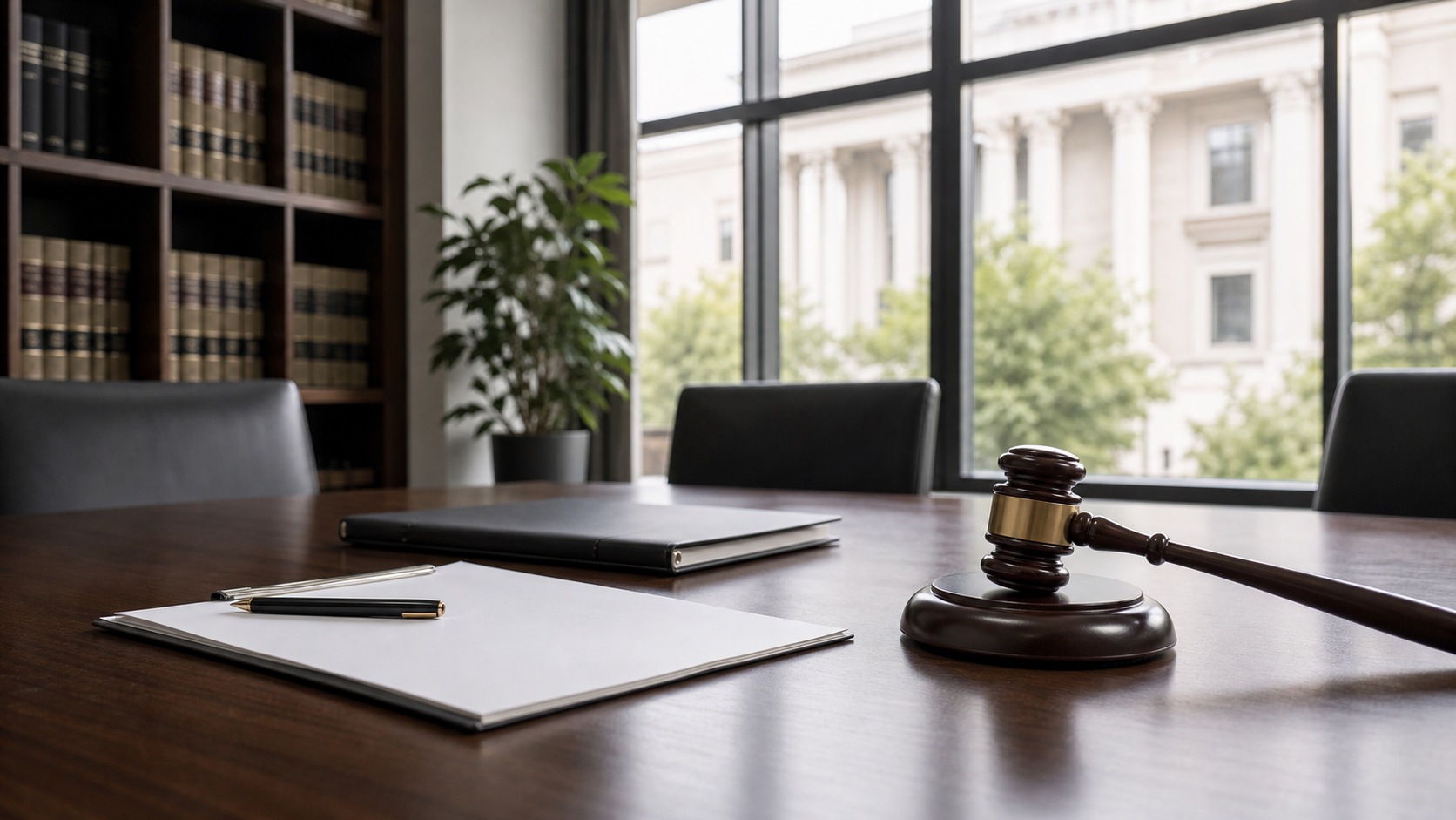Photorealistic legal office scene for Divorce Process: What It Means and How the Law Works