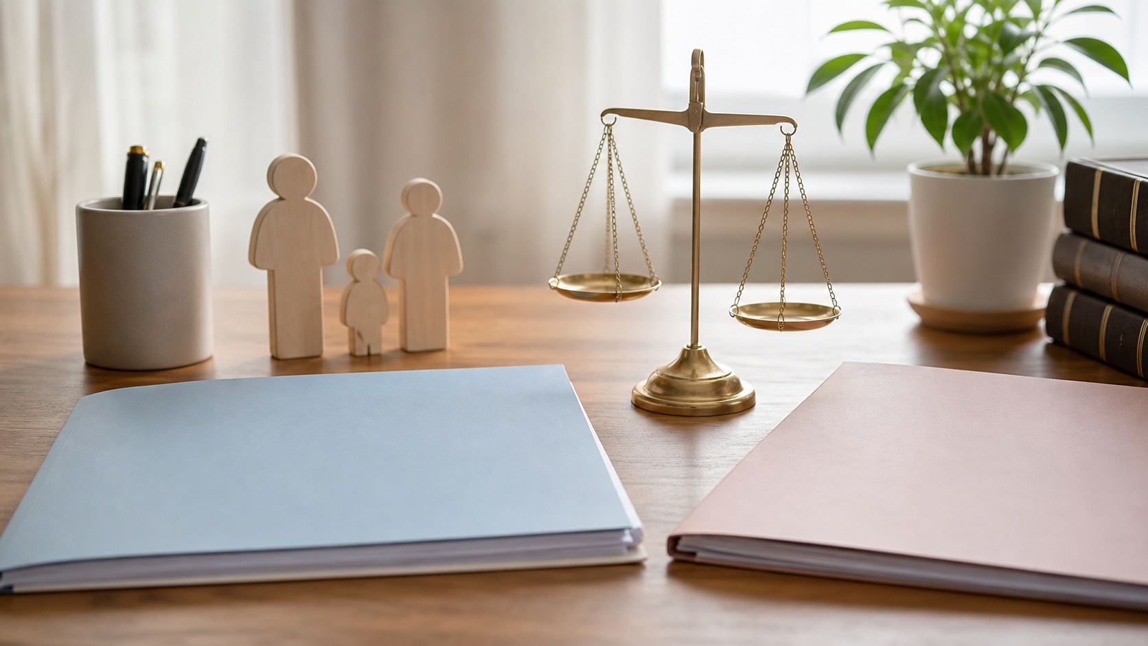 Photorealistic legal office scene for How child custody agreements Works: Rights, Rules, and Common Mistakes