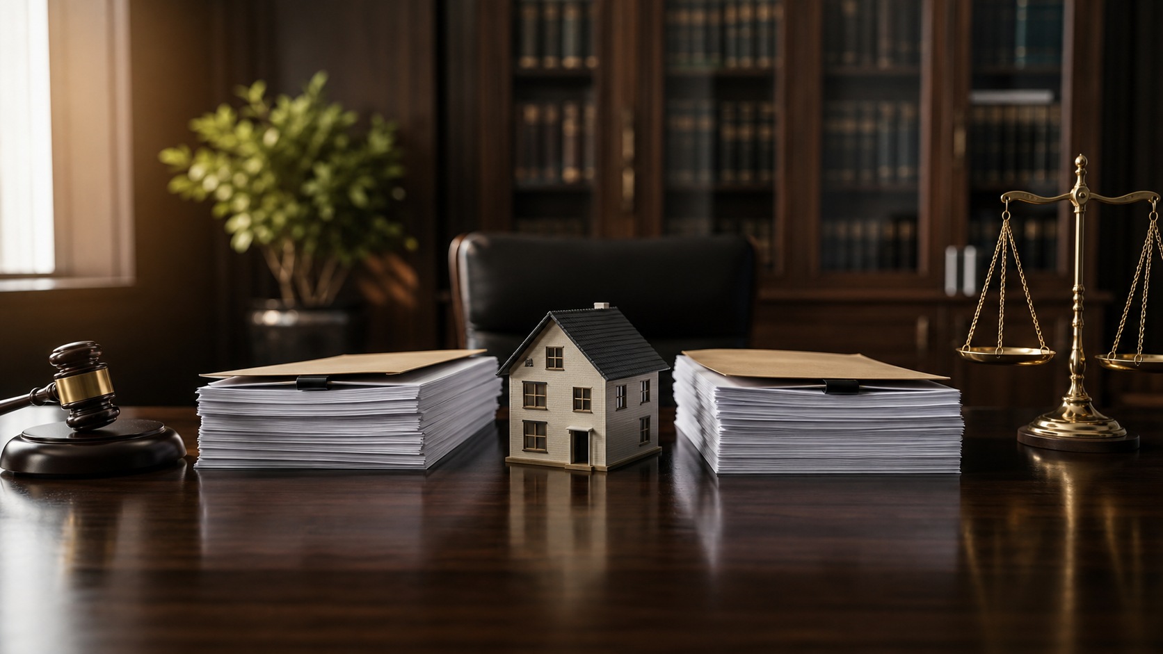 Photorealistic legal office scene for How marital property division Works: Rights, Rules, and Common Mistakes